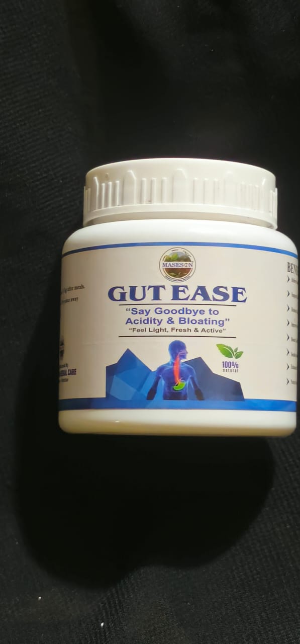 
“Gut Ease herbal powder for digestion, gas relief, acidity, and gut health”